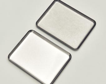 Stainless Steel Home Decor Accent Plates, Home Accent Tray, Decorative Coffee Table Tray, Rectangular Plate, Brushed, Vintage