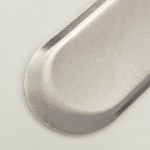 Stainless Steel Home Decor Accent Plates, Home Accent Tray, Decorative Coffee Table Tray, Oval Accent Plate, Brushed, Vintage image 5
