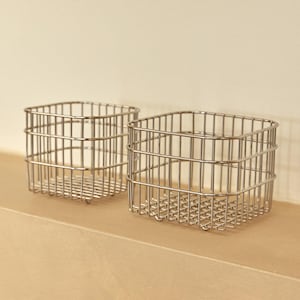 Stainless Steel Wire Basket, Desk Organizer, Bathroom and Entryway Storage, Organization Basket, Wire Bins, Storage Basket