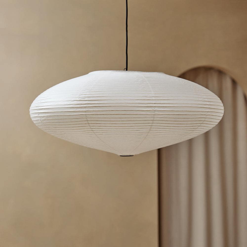 Japanese Style Saucer-Shaped Paper Lamp Shade 65cm/25.5in, Paper Lantern, Paper Shades, Handmade Pendant Light Shade