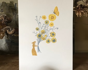 Flo's Flowers - screen print