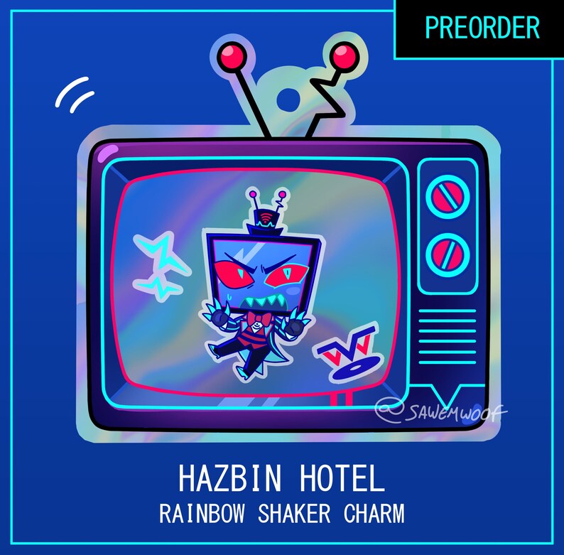 PREORDER Hazbin Hotel Vox Rainbow Shaker Charm afbeelding 1