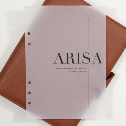 Plannning Routine Vellum Dashboard for A5 Half Letter Etsy