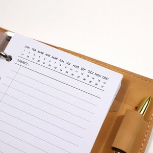 Recarga de página del planificador de notas / Inserciones / "Notas HUNCHO " / Reglado / A5 Media carta Personal Bolsillo ancho Happy Planner Mini Classic Discbound