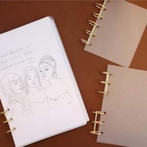 Frosted Plastic Planner Cover | Gold Ring | Planner Archive | A5 Personal Personal Wide Pocket A6 B6