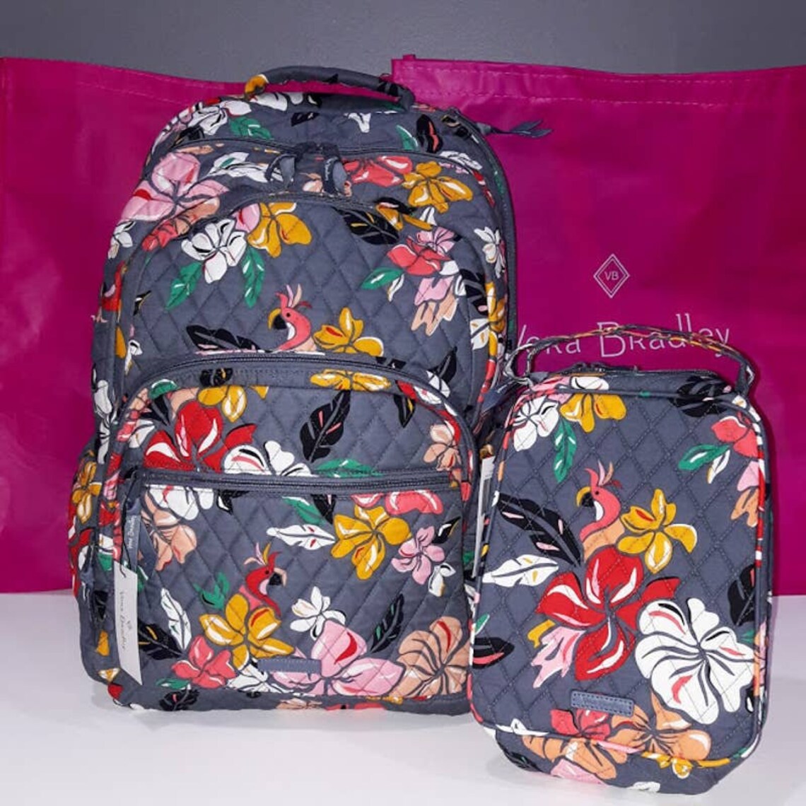 Vera Bradley Large Backpack and Lunch Bag Set Etsy