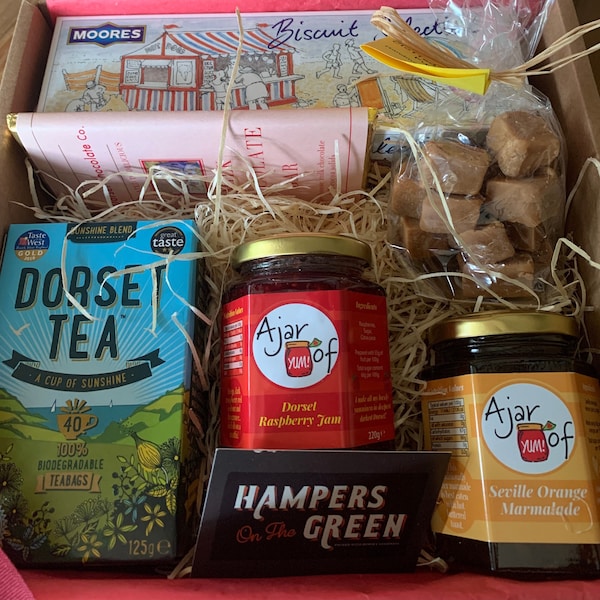 Made in Dorset Luxury Afternoon Tea Hamper. All products are from local artisan producers.