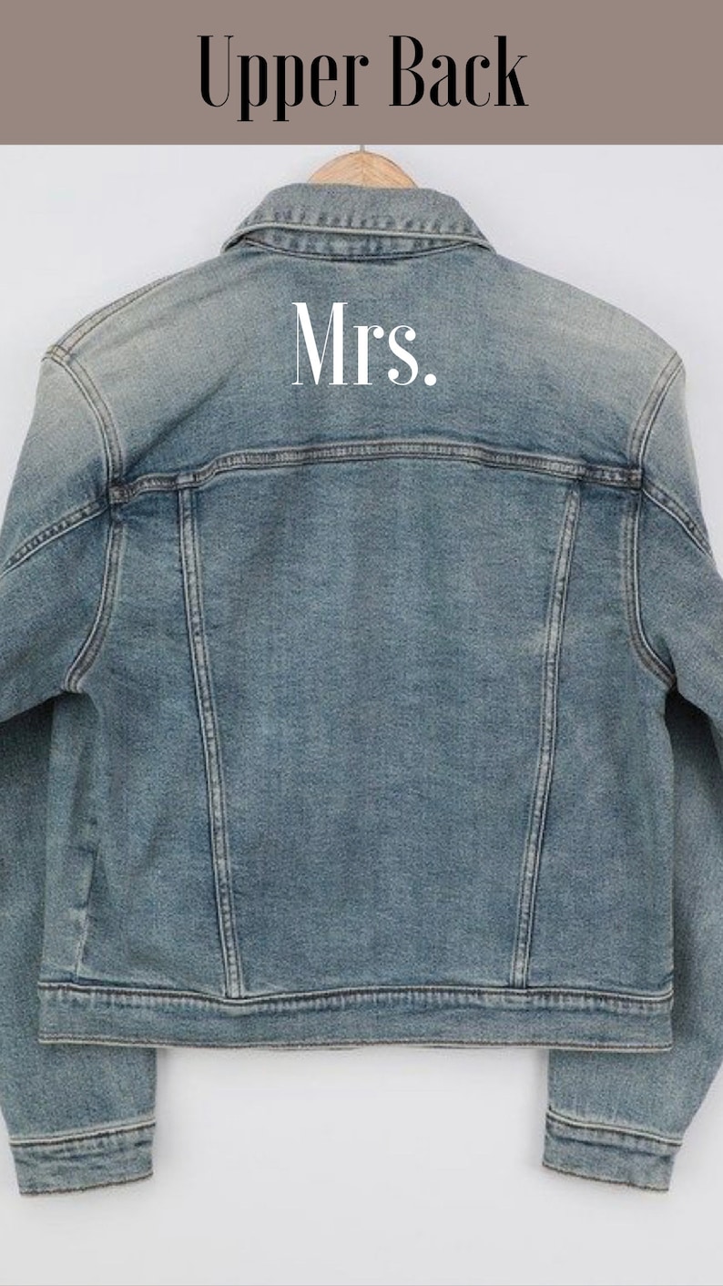 MOB Reception Attire MIL Gift for Bride Long Rhinestone Fringe Jacket Custom Jean Jacket Personalized Denim Jacket Bridesmaids