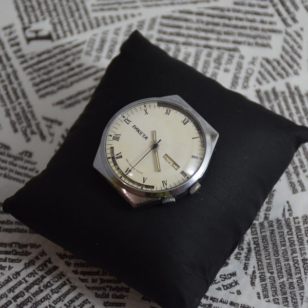 Men's Wristwatch Rare USSR Soviet. Watch Raketa College. Perpetual Calendar. Racketa College men's wrist watch USSR. Vintage watch