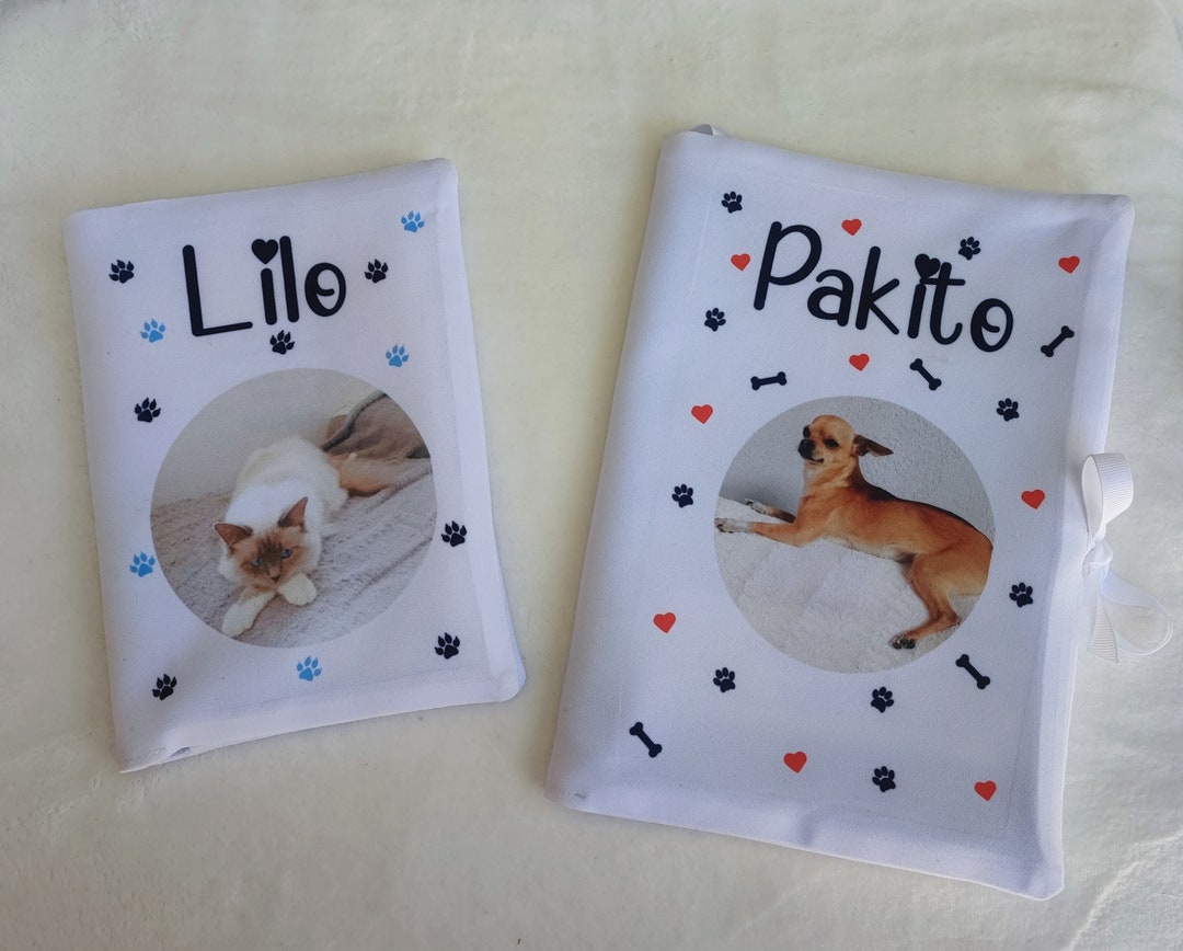 Protège carnet de santé animal personnalisable photo , protège carnet