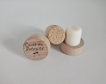 Bouchon personnalisé la cuvé du retraité - cadeau retraite