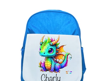 Sac à dos personnalisé dragon maternelle crèche nounou sac école personnalisé