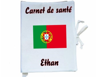 Protège carnet de santé personnalisé Portugal / portugais, carnet de santé personnalisable