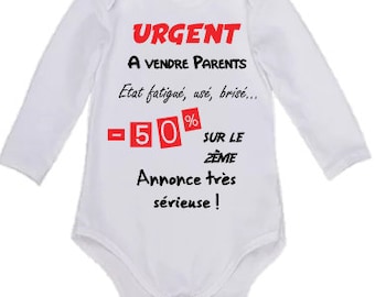 Body bébé parents - cadeau naissance - body humoristique