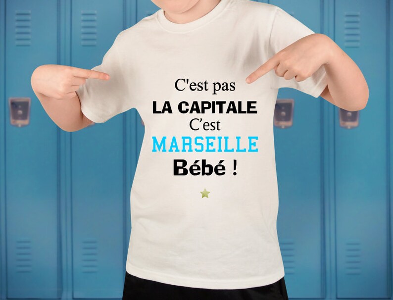 Body bébé c'est pas la capital c'est Marseille bébé cadeau naissance image 3