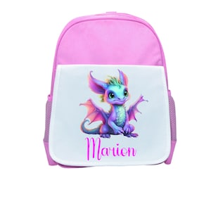 Sac à dos personnalisé dragon maternelle crèche nounou sac école personnalisé