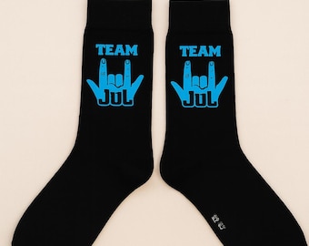 Chaussettes JUL personnalisées - idée cadeau homme - anniversaire  - cadeau personnalisé