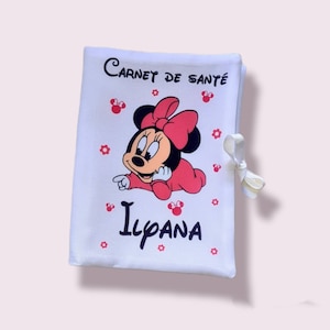 Funda para registro sanitario de bebé personalizada de Minnie