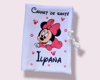 Personalized Minnie baby health record cover