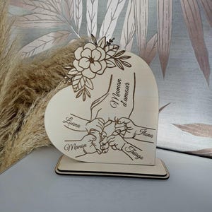 Mother&#39;s Day gift - gift for mom - Personalized wooden heart for mom or grandma
