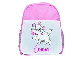 Sac à dos personnalisé Marie aristochat maternelle crèche nounou sac école personnalisé