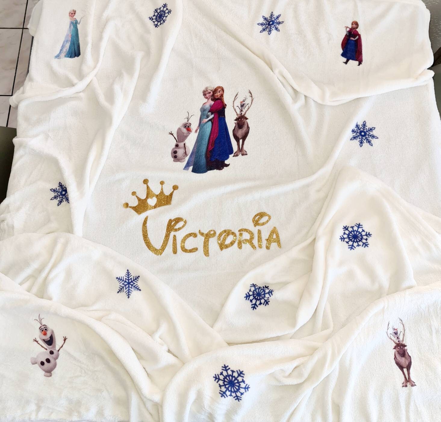 Plaid Personnalisé Thème Reine Des Neiges