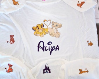 Plaid personnalisé thème roi lion simba nala