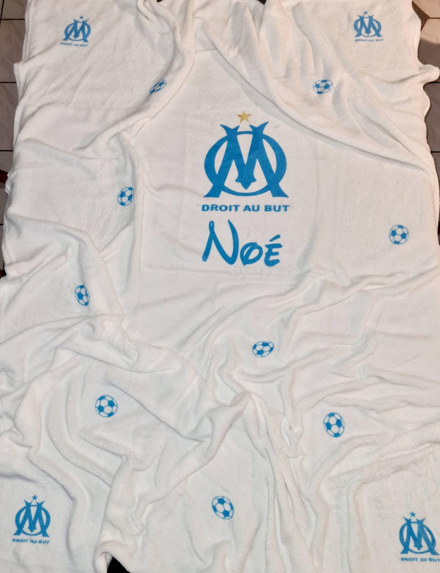 Plaid Personnalisé Thème Om - Marseille