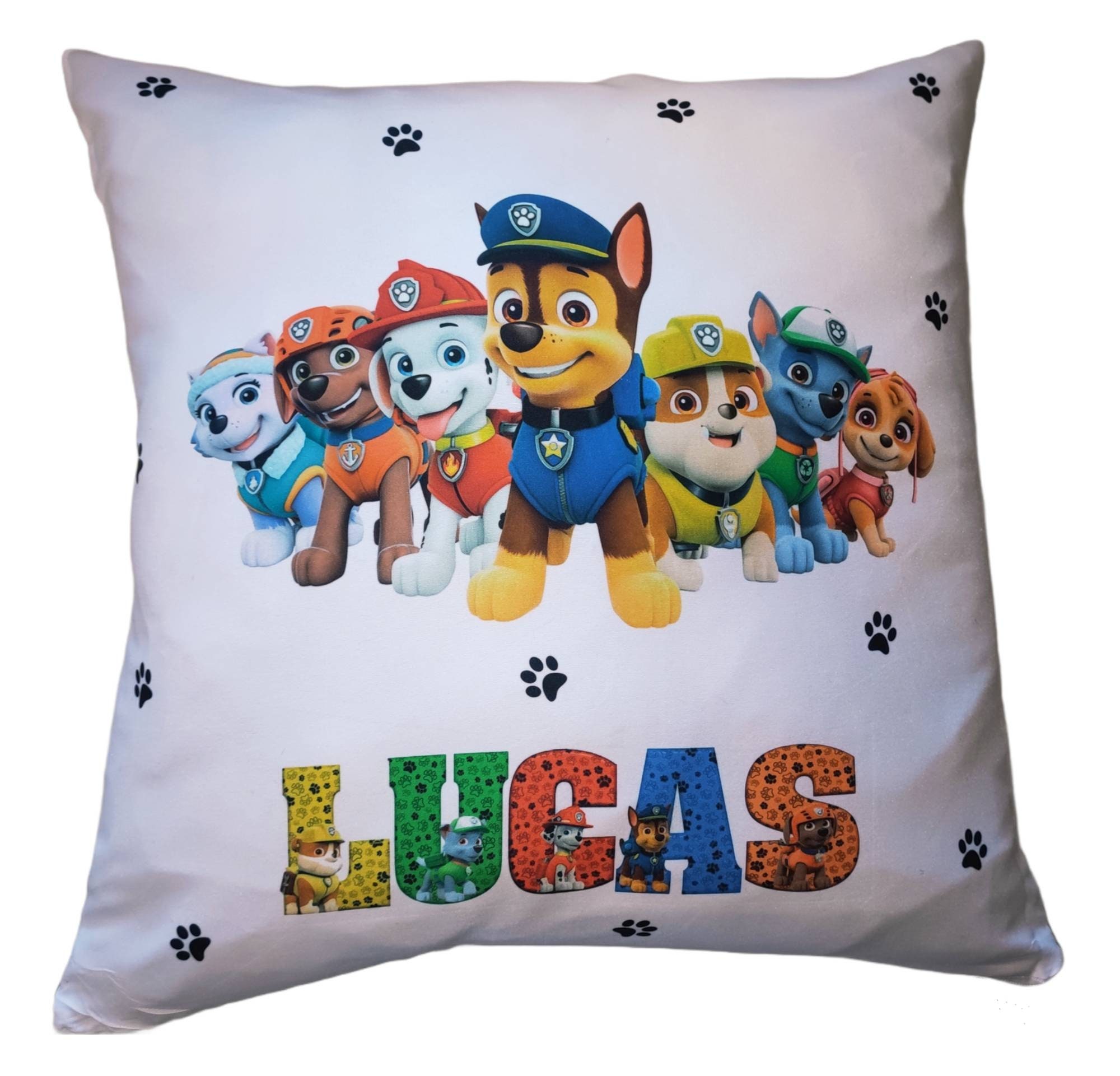 Coussin Personnalisé Patpatrouille - Coussin Enfants Prénom Cadeau Noël