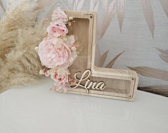 Tirelire En Bois Naturel Personnalisable Avec Cadenas