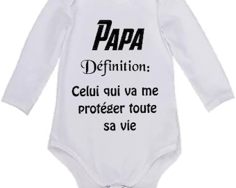 Baby bodysuit definition dad, birth gift for dad / baby