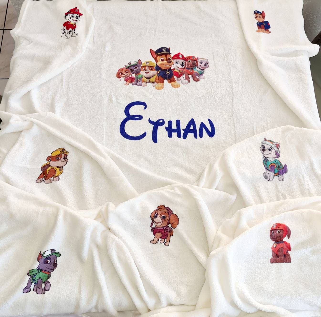 Plaid Personnalisé Thème Patpatrouille