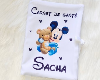 Personalized Mickey health record cover - birth gift idea - personalized gift