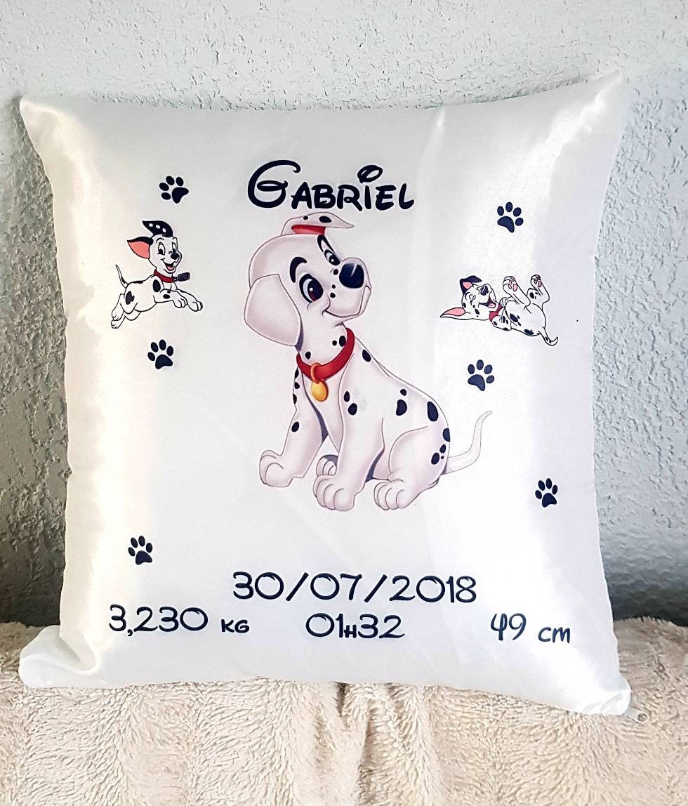 Coussin Naissance Personnalisé Dalmatien
