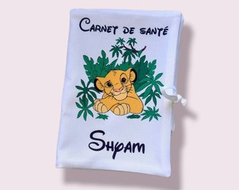 Lion King Simba Health Book Cover Personalized - First Name - Date of Birth - Customizable Birth Gift