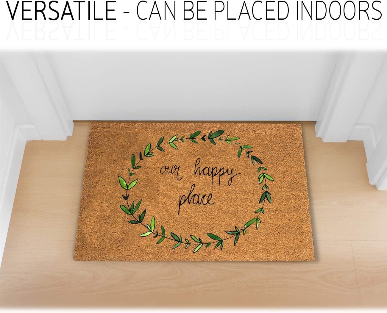 Coco Coir Door Mat with Heavy Duty Backing Our Happy Place Etsy