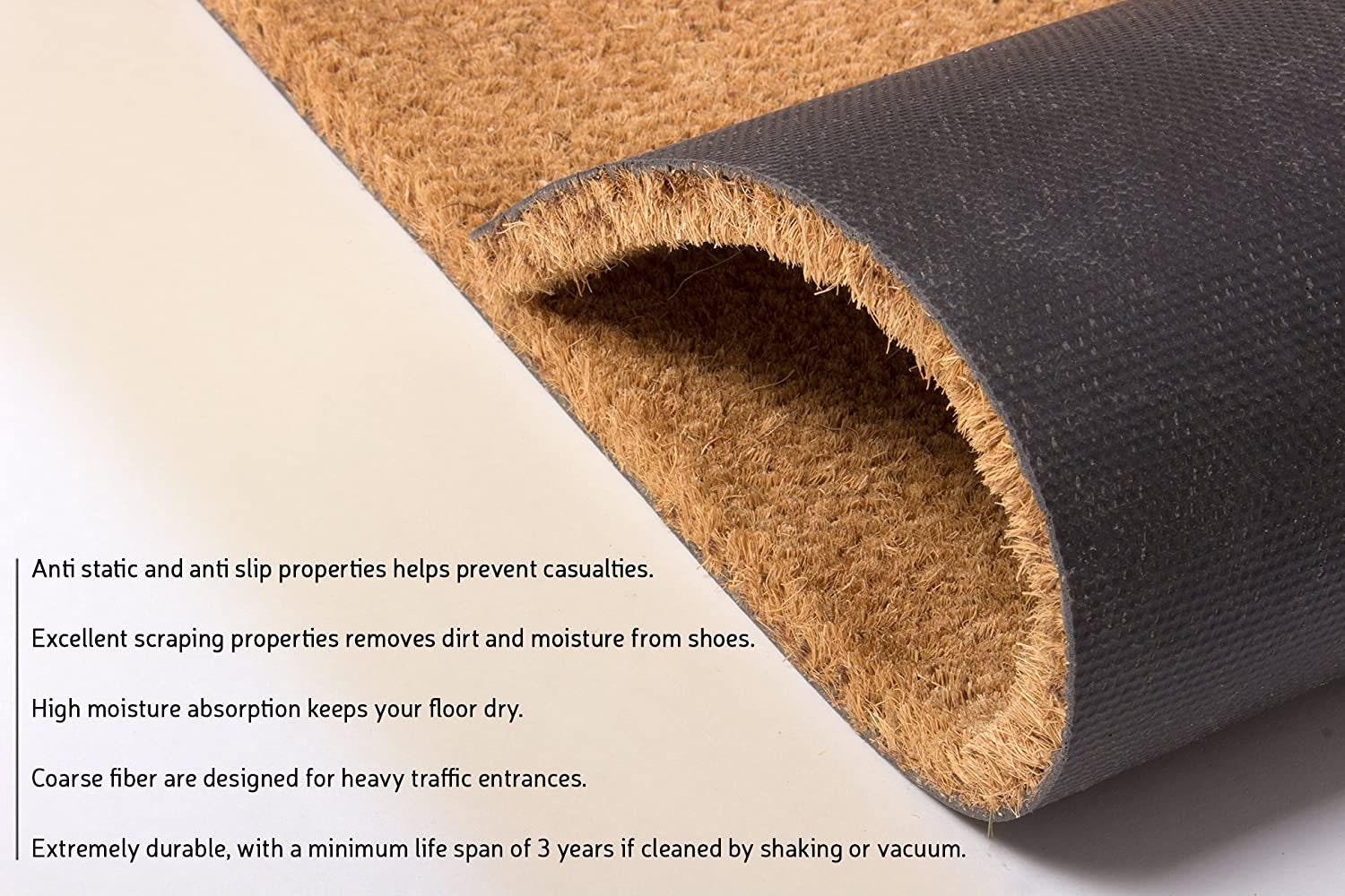 Coco Coir Door Mat with Heavy Duty Backing Our Happy Place Etsy