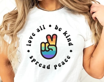 Peace Shirt, Good Vibes Tee, Boho TShirt, Positivity T-Shirt, Peace Love T Shirt, Gift For Her, Hippie Shirt