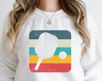 Pickleball Sweatshirt, Retro Pickleball Paddle Shirt, Pickleball Gift, Pickleball Gift For Men, Retro Pickleball, Pickleball Team