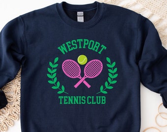 Tennis Sweatshirt, Custom Tennis Club Sweatshirt, Tennis Gifts, Tennis Shirt For Women, Gift For Tennis Lover