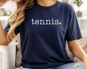 Tennis Lover T-Shirt, Cute Tennis Graphic Tee for Women, Tennis Player Gift, Court Style Shirt, Tennis Fan Apparel