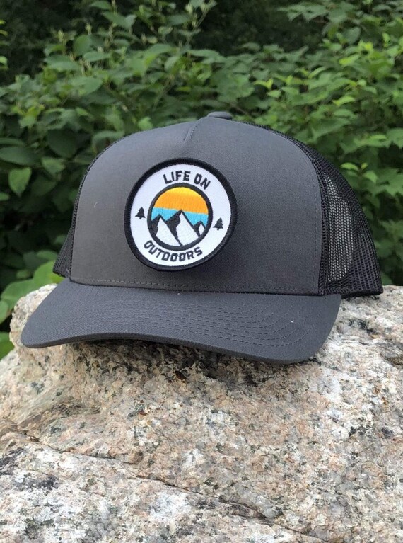 Outdoor Hat Mountain Hat Mountain Print Baseball Cap Etsy