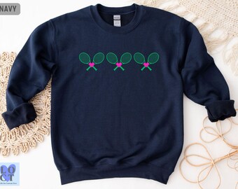 Tennis Racquets Sweatshirt, Tennis Gifts For Women, Tennis Club Sweatshirts, Tennis Gift For Girls, Tennis Crewneck, Tennis Shirts For Women