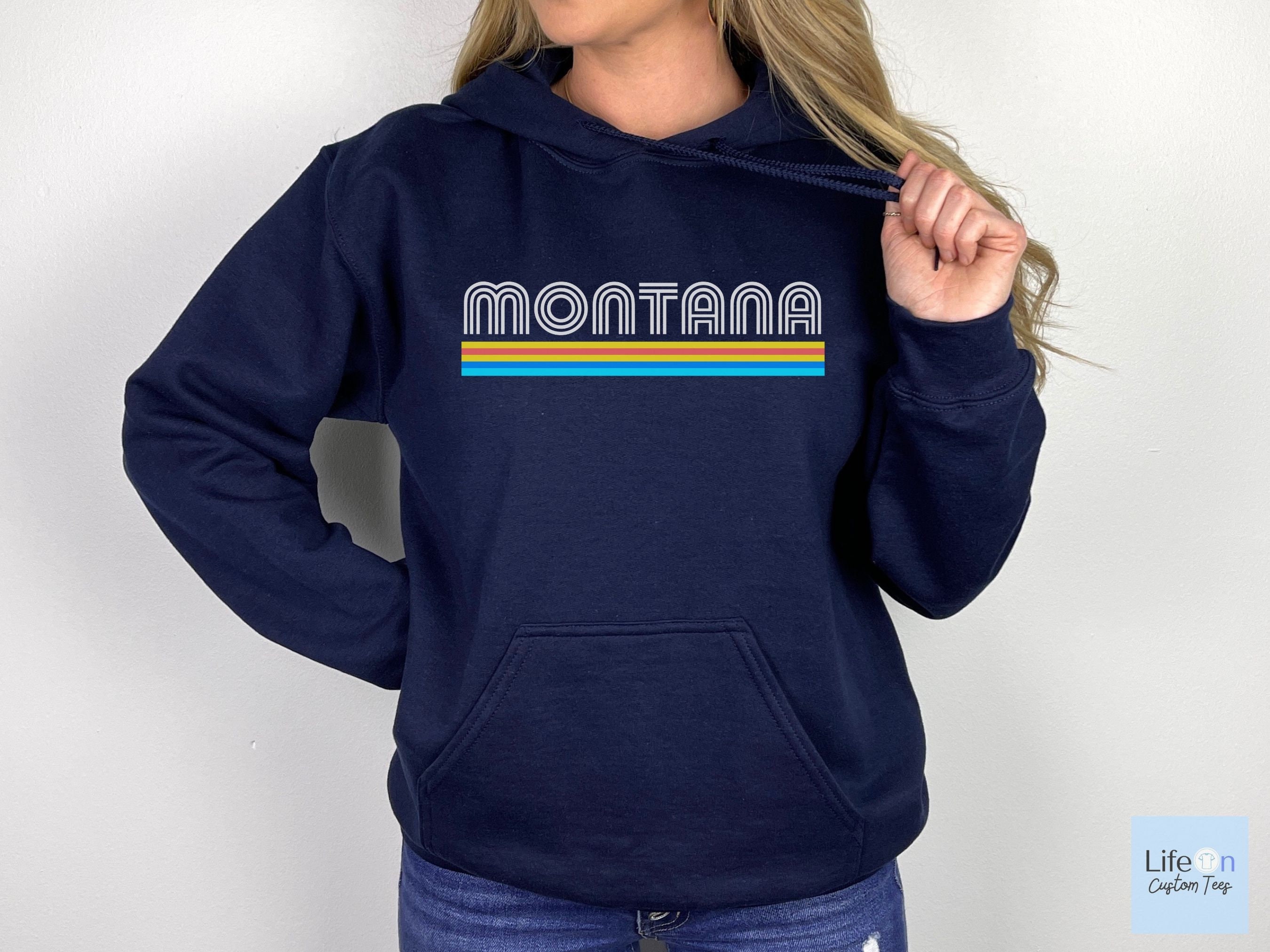 Browning Montana MT Vintage Sports établis Bleu marine Sweat à Capuche