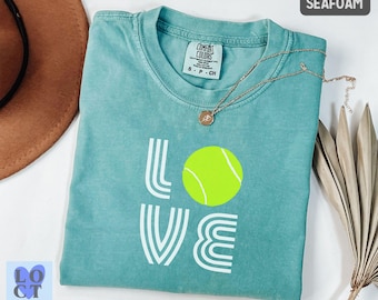 Comfort Colors® Retro Tennis T-Shirt for Women, Vintage Match Day Tee, Cute Tennis Club Outfit, Soft Athletic Aesthetic Shirt