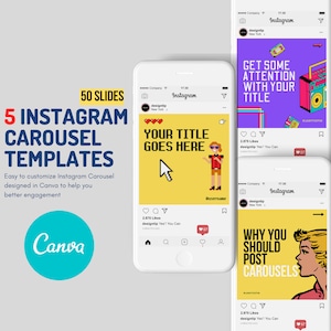 Instagram Carousel Templates  Carousel Template Canva  Canva Instagram Template  Canva Carousel  IG Slider  IG Carousel Posts Editable