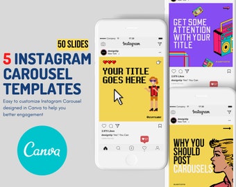 Instagram Carousel Templates  Carousel Template Canva  Canva Instagram Template  Canva Carousel  IG Slider  IG Carousel Posts Editable