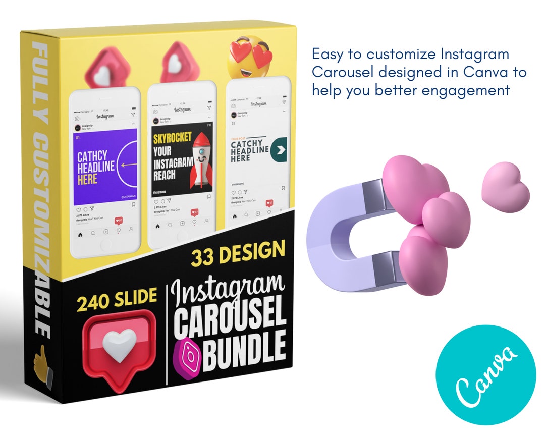 Instagram Carousel Templates Bundle IG Slider Social Media Template ...