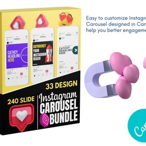 Instagram Carousel Templates Bundle IG Slider Social Media Template Bundle Canva Templates IG Swipe Template for Canva