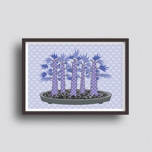 Bonsai Forest - Winter - A3 Giclée Print - Wall Art - Surrealist Pop Art - Botanical Art